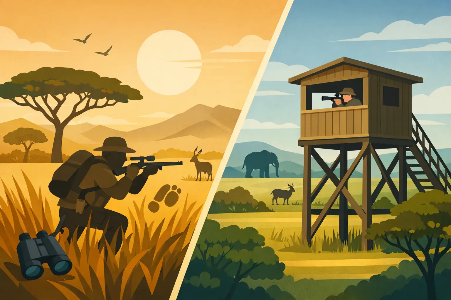 Walk Stalk Versus Blinds for African Hunting