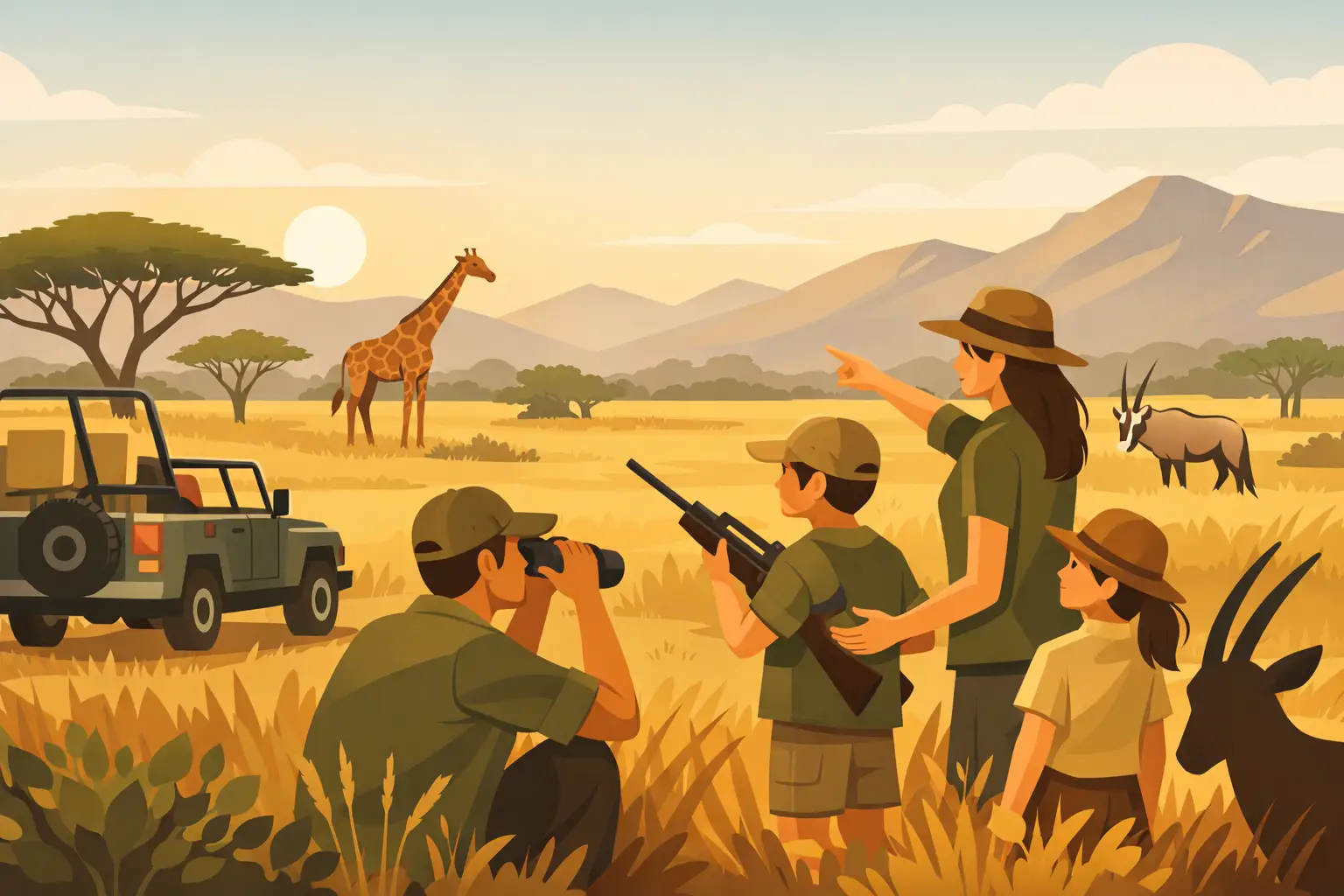 How a Family Hunting Safari Works in Namibia