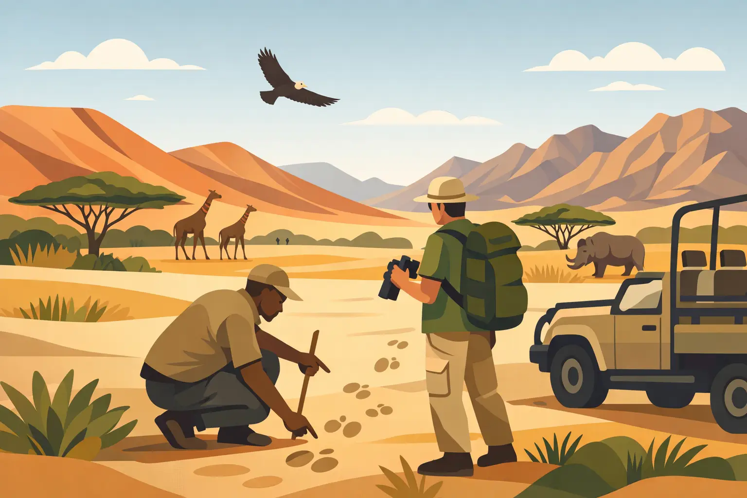 How to Hunt With Trackers on a Namibian Safari